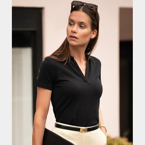Women’s Harvard v-neck – stretch deluxe polo Thumbnail