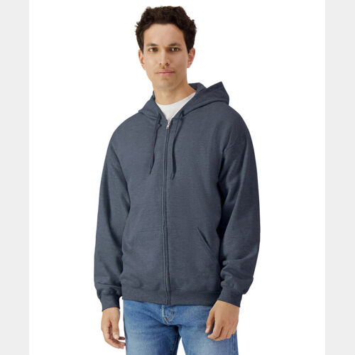 Softstyle™ midweight fleece adult full-zip hooded sweatshirt Thumbnail