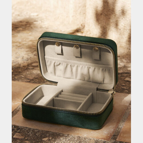 Velvet travel jewellery box Thumbnail