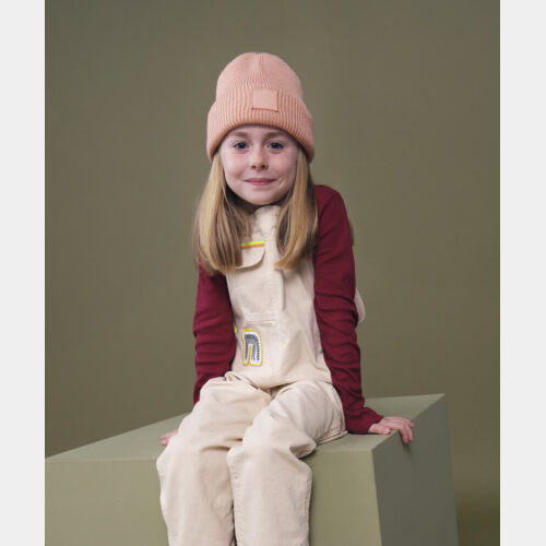 Kids deep cuffed tonal patch beanie Thumbnail