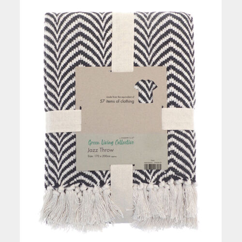 Recycled mixed-fabric throw Thumbnail