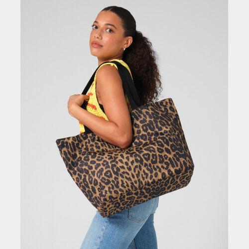 Leopard print carryall tote bag Thumbnail
