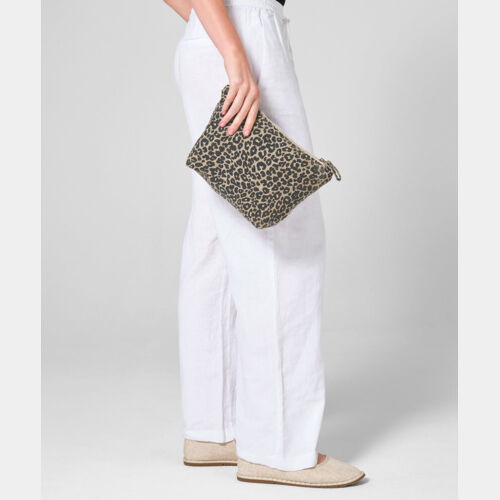 Leopard print canvas accessory bag Thumbnail