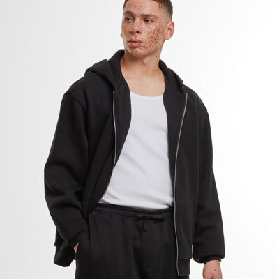 Loose-fit zip hoodie Thumbnail