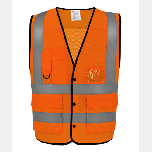 Hi-vis superior open mesh button waistcoat (HVW860) Thumbnail