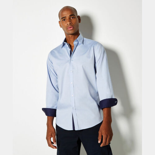Contrast premium Oxford shirt (button-down collar) long-sleeved (tailored fit) Thumbnail