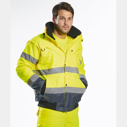 Hi-vis contrast bomber jacket (C465) Thumbnail