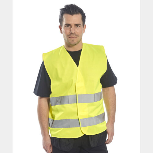 Hi-vis two-band vest (C474) Thumbnail