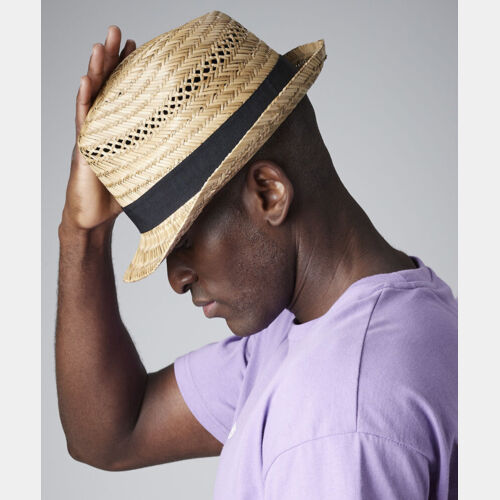 Straw summer trilby Thumbnail