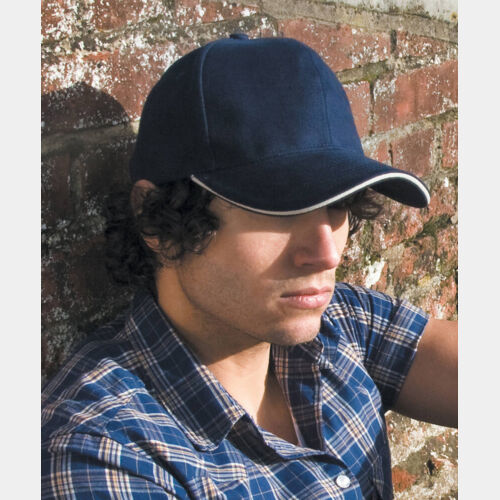 Pro-style heavy cotton cap with sandwich peak Thumbnail