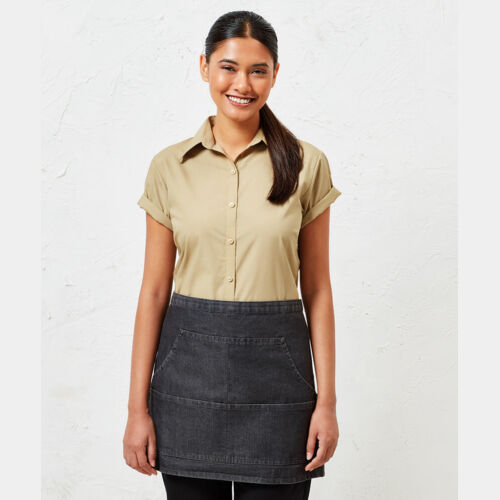 Jeans stitch denim waist apron Thumbnail