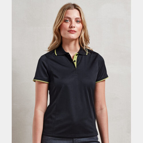 Women's contrast Coolchecker® polo Thumbnail