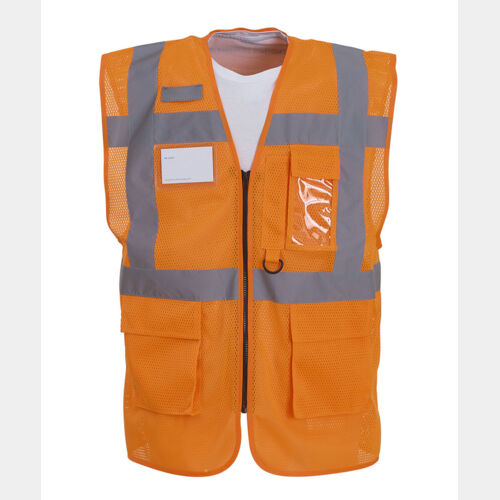 Hi-vis top cool open-mesh executive waistcoat (HVW820) Thumbnail