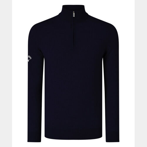 Ribbed ¼ zip Merino sweater Thumbnail