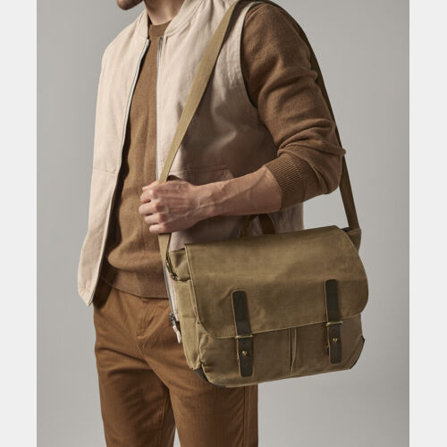 Heritage waxed canvas messenger Thumbnail