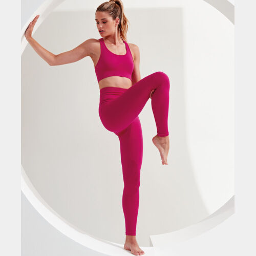 Women's TriDri® seamless '3D fit' multi-sport sculpt solid colour leggings Thumbnail