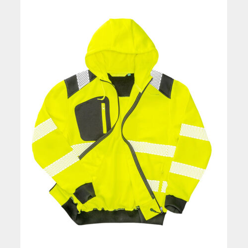 Recycled robust zipped safety hoodie Thumbnail