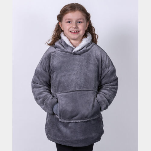 The Kids Ribbon oversized cosy reversible sherpa hoodie Thumbnail